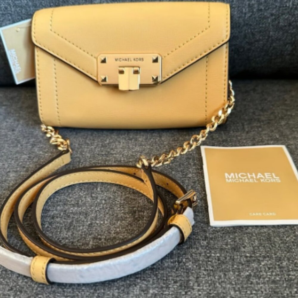 Michael Kors Kinsley Leather Bag In Dusty Daisy RARE! 🆕NWT⌚FAST😮‍💨⚡🚚